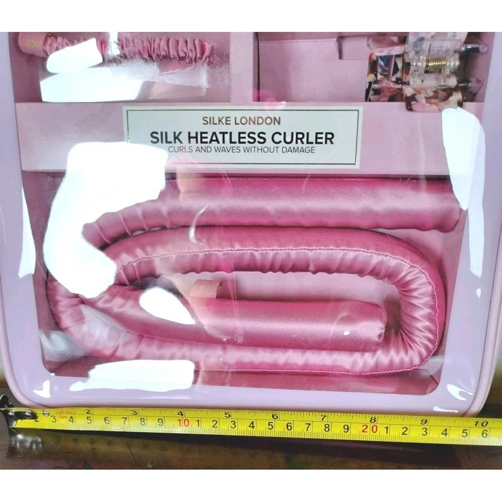 Silke London Silk Heatless Curler Set Pink Mulberry Silk New With Case